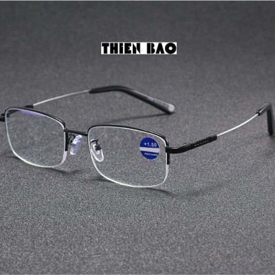 Kính lão thị, kính viễn thị Nam nữ KVM367 hàng đẹp xẻ cước chống as xanh Gọng TITANIUM càng dẻo chuẩn độ hàng Hot loại I