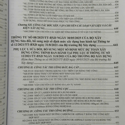 Bộ 3 cuốn sách Định Mức Dự Toán Xây Dựng Công Trình sđ, bs năm 2025 theo Thông Tư số 08/2025/TT-BXD (V2580D)