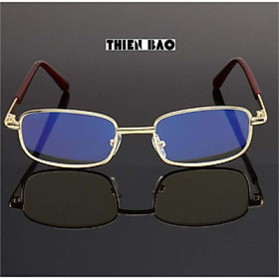 Kính lão thị, viễn thị toàn viền, kim loại NAM NỮ VÀNG GOLD PUMA02 tròng phản quang  chống mỏi chuẩn độ cao cấp