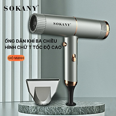 Máy sấy tóc 2 chiều nóng lạnh SOKANY công suất 1600W, tạo ion chăm sóc tóc, tạo kiểu, SK-2220 - HÀNG CHÍNH HÃNG