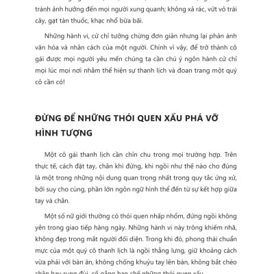 Một Cuốn Sách Lễ Nghi Hữu Dụng Dành Cho Các Cô Gái - 70+ Quy Tắc Xã Giao Thanh Lịch Của Quý Cô Hiện Đại