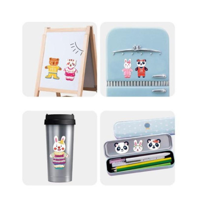 BỘ XẾP HÌNH THAY QUẦN ÁO GIA ĐÌNH NHÀ THỎ - GẤU - ĐỘNG VẬT