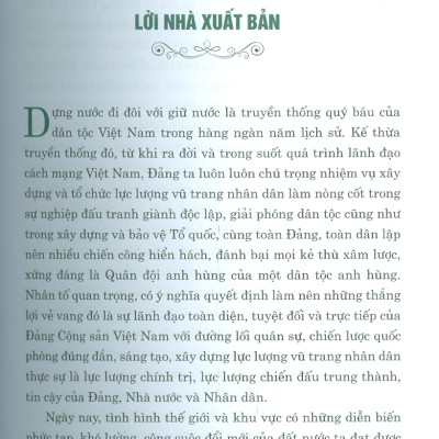 MỘT SỐ VẤN ĐỀ VỀ ĐƯỜNG LỐI QUÂN SỰ, CHIẾN LƯỢC QUỐC PHÒNG TRONG SỰ NGHIỆP XÂY DỰNG VÀ BẢO VỆ TỔ QUỐC VIỆT NAM XÃ HỘI CHỦ NGHĨA THỜI KỲ MỚI - Nguyễn Phú Trọng - NXB Chính trị quốc gia sự thật