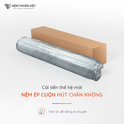 Nệm Lò Xo Thuần Việt Elite 22cm - Túi Lò Xo Độc Lập Giảm Tiếng Ồn, Gấp 3 Êm Ái & Thoáng Khí - Cuộn Hút Chân Không Tiện Lợi, Dễ Dàng Vận Chuyển
