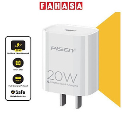 Củ Sạc Pisen Quick - Mr White USB-C 20W - Pisen TS-C135