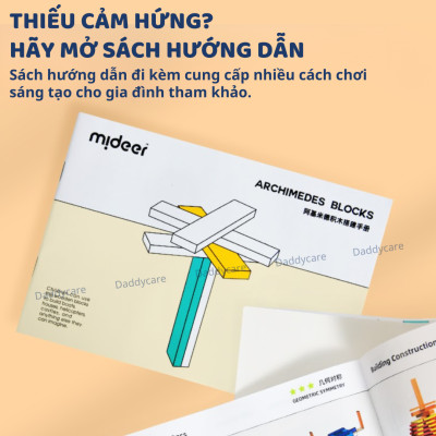 Đồ Chơi Xếp Hình Thông Minh bằng gỗ sáng tạo Mideer Archimedes City Blocks 300 mảnh ghép