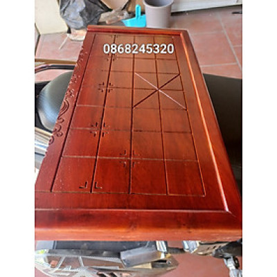 Bàn cờ tướng gỗ gõ đỏ không quân kt 48×50×3cm 