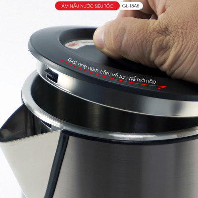 Ấm Siêu Tốc Gali GL-18A5 1.8 Lít. Thiết kế 2 Lớp, chức năng Cảm Ứng Chỉnh Nhiệt Độ. Hàng chính hãng bảo hành 24 tháng