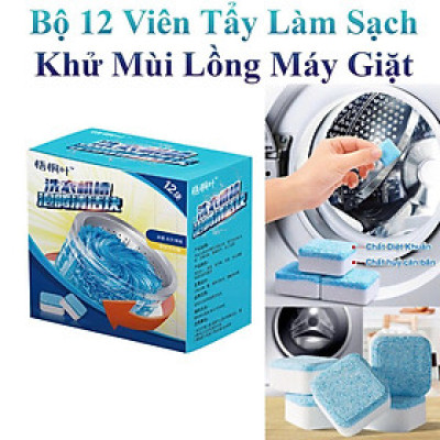 Bộ 12 Viên Tẩy Làm Sạch Và Khử Mùi Lồng Máy Giặt