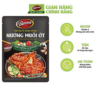 Gia Vị Nướng Muối Ớt Barona 80g ướp ngon chuẩn vị không cần nêm nếm