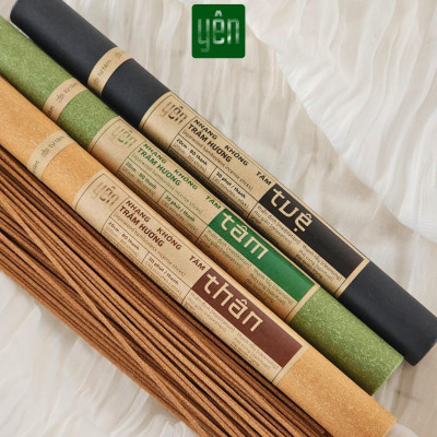 Nhang Trầm Hương Không Tăm Giá Sỉ Yên Loại Thân, Tâm, Tuệ Sạch Tự Nhiên Ít Khói An Toàn Dùng Thiền