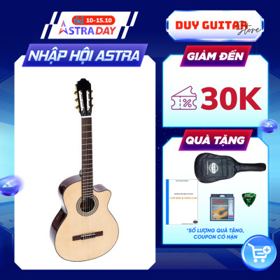 Đàn guitar classic DC170J có khuyết dòng ghitar trung kỹ full size gỗ hồng đào solid cho âm thanh cổ điển ấm áp Duy Guitar