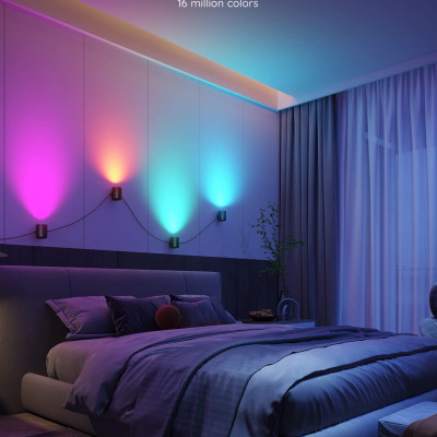 Đèn LED gắn tường trang trí nội thất Govee RGBWW Smart Fixture Light H6087 | Thắp sáng phòng khách, cầu thang, hành lang