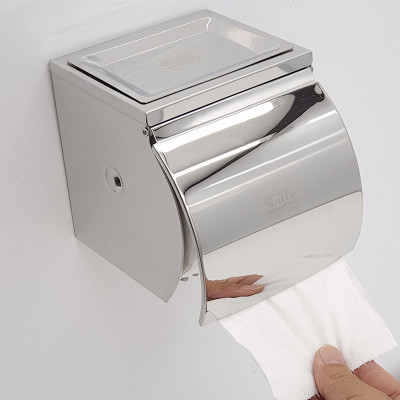 Hộp đựng giấy vệ sinh Inox SUS 304 kèm gạt tàn thuốc Eurolife EL-P06-4 (Trắng bạc)