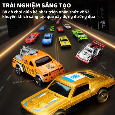 Đồ chơi xe ô tô mô hình cao cấp cho bé trai Mideer Mini Alloy Racing Cars