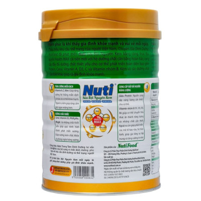 COMBO 04 hộp Sữa bột Nguyên kem Nutifood giành cho cả gia đình-> Tặng ngay khăn đang năng mềm mịn