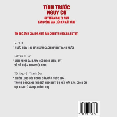 Tính trước nguy cơ - Suy ngẫm sau 20 năm Đảng Cộng sản Liên Xô mất đảng (bản in 2024)