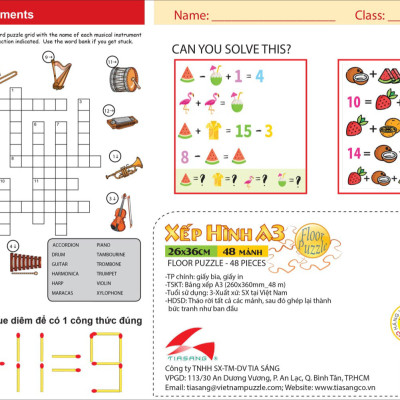 Xếp hình Tia Sáng Supper Hero Girl  (48 Mảnh Ghép) - Tặng kèm câu đố mặt sau cho bé