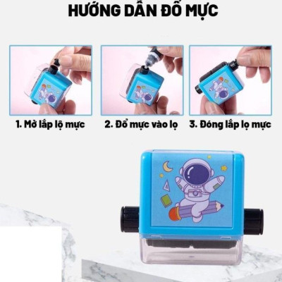 Máy In Mini Con Lăn Tạo Phép Tính Cộng, Trừ, Nhân, Chia Đơn Giản - Ra Bài Tập Toán Cho Các Bé Tiểu Học (Tặng kèm lọ mực)