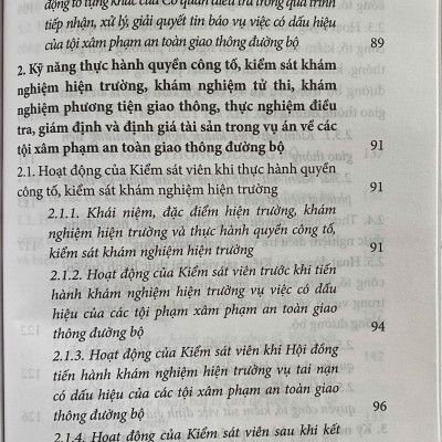 Kỹ Năng Thực Hành Quyền Công Tố, Kiểm Sát Việc Khởi Tố, Điều Tra, Truy Tố, Xét Xử Sơ Thẩm Vụ Án Về Các Tội X.  âm phạm An Toàn Giao Thông