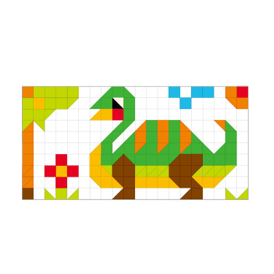 Đồ Chơi Bộ Tranh Xếp Nút TOONYKIDS - Đồ Chơi Thông Minh Cho Bé - JURASSIC PUZZLE TN011 [Tặng Kèm Sticker]