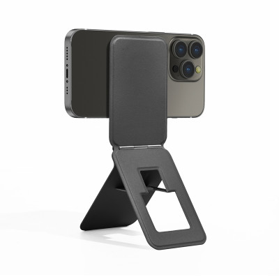 Giá đỡ da từ tính gấp gọn dạng ví kiêm gậy selfie kê điện thoại hiệu WIWU Wallet Mag XPro iPhone 16 15 14 13 12 s22 S23 S24 z fold flip - Hàng nhập khẩu