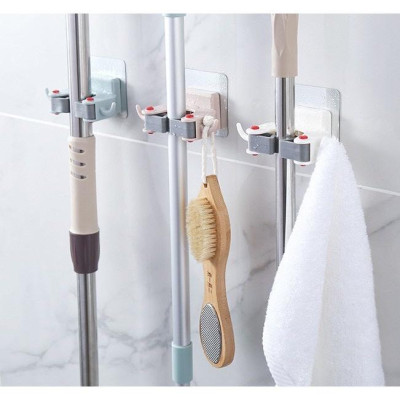 Móc Nhựa Đa Năng Dán Tường Treo Cán Chổi Hiện Đại, Cây Lau Nhà Gắn Tường, Chắc Chắn, Tiện Lợi Cho Mọi Nhà -TakyHome 4029