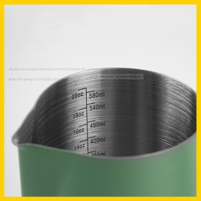 Ca đánh sữa màu xanh rêu | Dung tích 350ml và 600ml