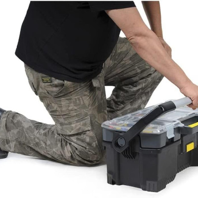 THÙNG ĐỒ NGHỀ CÓ KHAY ĐỰNG PHỤ KIỆN (680X350X260)MM STANLEY 1-97-514 - HÀNG CHÍNH HÃNG