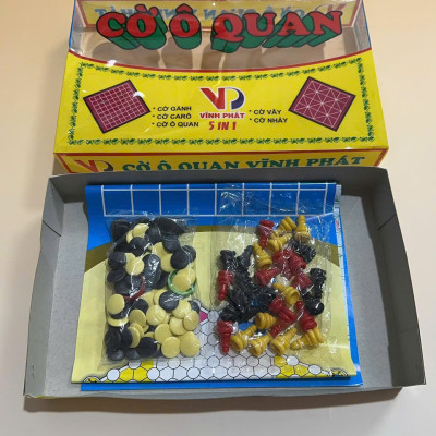 Cờ Ô Quan Hộp Giấy Lớn 5 Trong 1 - Cờ Ô Quan - Cờ Gánh - Cờ Caro - Cờ Vây - Cờ Nhảy Trò Chơi Trí Tuệ