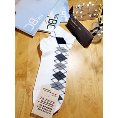 Tất vớ nam cotton cổ ngắn Kikiya cao cấp Hàn Quốc M-C-043