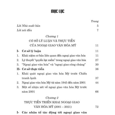 Ngoại giao văn hóa Mỹ trong hai thập niên đầu thế kỷ XXI - bản in 2024