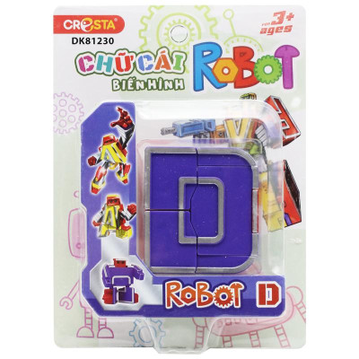 Đồ Chơi Lắp Ráp Biến Hình Robot Chữ Cái D - Cresta DK81230