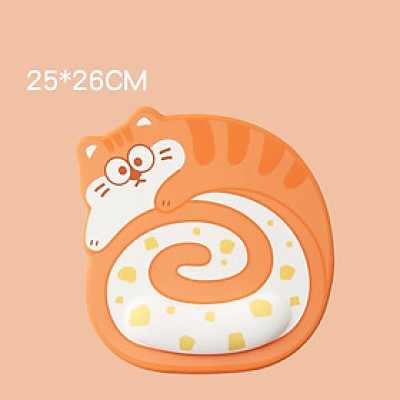 Miếng Lót Chuột Kê Tay Bàn Phím Mèo Cuộn Chó Corgi Đệm Cổ Tay Mousepad 3D Chống Mỏi, Chai Tay Art house_ Hàng chính hãng