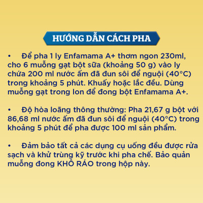 Sữa Bột Bầu Enfamama A+ với 360° Brain Plus - Vị Vanilla - 400g