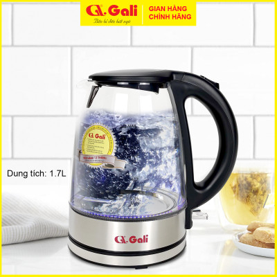 Bình đun nước Gali cao cấp GL-0017T, công suất 1850W. Thân bình thủy tinh cao cấp chịu nhiệt nóng lạnh, hàng chính hãng 100%. Bảo hành 24 tháng Gali.