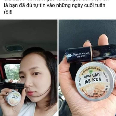 Kem gạo thiên nhiên MẸ KEN 30ml - Chống nắng, Dùng làm kem lót trang điểm, KEM CHỐNG NẮNG