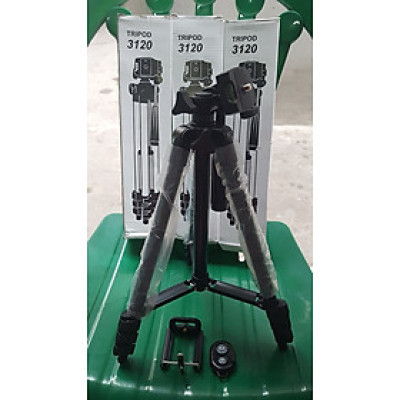 Chân giá đỡ máy chụp ảnh/ quay phim Tripod 3120 + Giá đỡ điện thoại + Remote - Hàng chính hãng