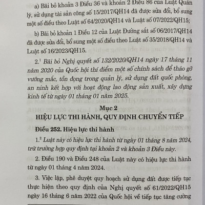 Luật Đất Đai ( Hiện Hành) ( Sửa đổi, bổ sung năm 2024 )