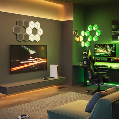 Đèn LED lục giác lắp ghép Govee Glide Hexagon Light Panels Ultra H606A | Ánh sáng đa diện siêu việt