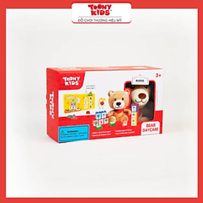 Đồ Chơi Bộ Lắp Ráp Học Và Chơi Cùng Gấu TOONYKIDS - Đồ Chơi Thông Minh Cho Bé - Bear Day Care TN00622 [Tặng Kèm Sticker]