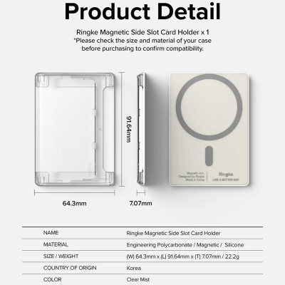 Ngăn Đựng Thẻ RINGKE Magnetic SIDE Slot Card Holder - Hàng Chính Hãng