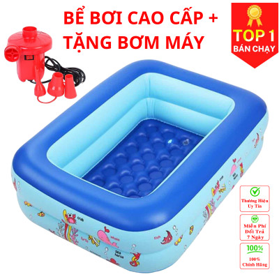 Bể bơi bốn mùa cho bé chính hãng D Danido, Phao bơi trẻ em 1.2m/1.5m/1.8m chất lượng, bền đẹp, 2 tầng - 3 tầng, dày dặn, chống trượt, Bể bơi cho bé, Hồ bơi nhân tạo