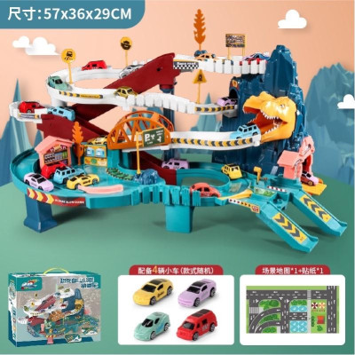 Bộ Đồ Chơi Đường Hầm Khủng Long, Ô Tô Đồ Chơi Cho Bé
