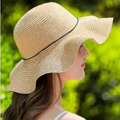 Nón rộng vành đi biển đẹp Mũ rộng vành đi biển Mũ cói đi biển rộng vành chống tia UV Panama thời trang Hàn Quốc dona21040807
