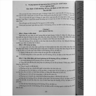Sách Tổng Hợp Luật Đất Đai năm 2024 và Các Nghị Định, Thông Tư Hướng Dẫn Thi Hành - V2489D