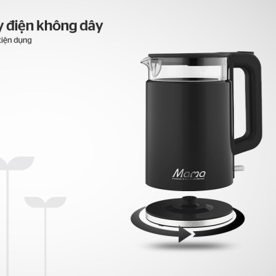 [Hàng Chính Hãng]  Ấm Siêu Tốc Thủy Tinh Cao Cấp Sunhouse SHD1330 1.7 Lít - Bảo Hành 24 Tháng Toàn Quốc