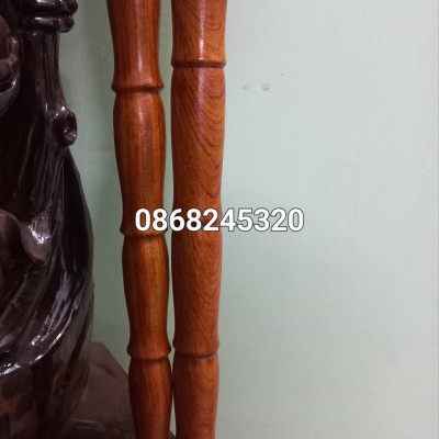 Gậy batong chống đi lại dành cho người già bằng gỗ hương đá kt dài 91×13×3,5cm