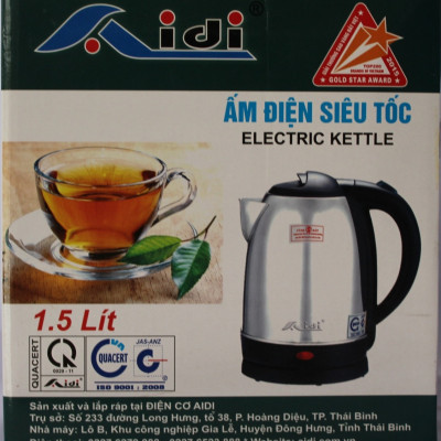 Bình Ấm Điện Siêu Tốc Aidi ST-08 (1,5 lít) - Màu Ngẫu Nhiên - Hàng Chính Hãng