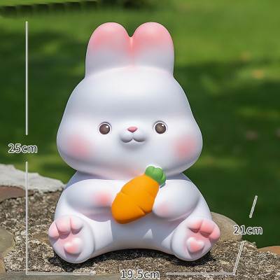 Ống Tiết Kiệm Trang Trí Hoạt Hình Thỏ Ăn Cà Rốt Quà Tặng_ Hàng chính hãng